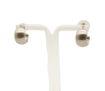The Baby Chic Matte Silver Hoop