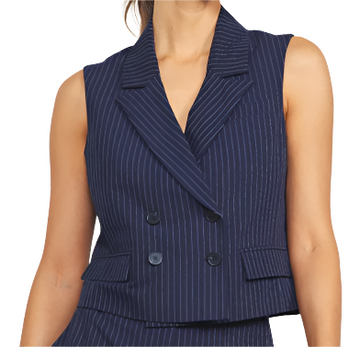 Pinstripe Double Breasted Vest