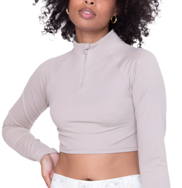 The Cropped Zip Active Top
