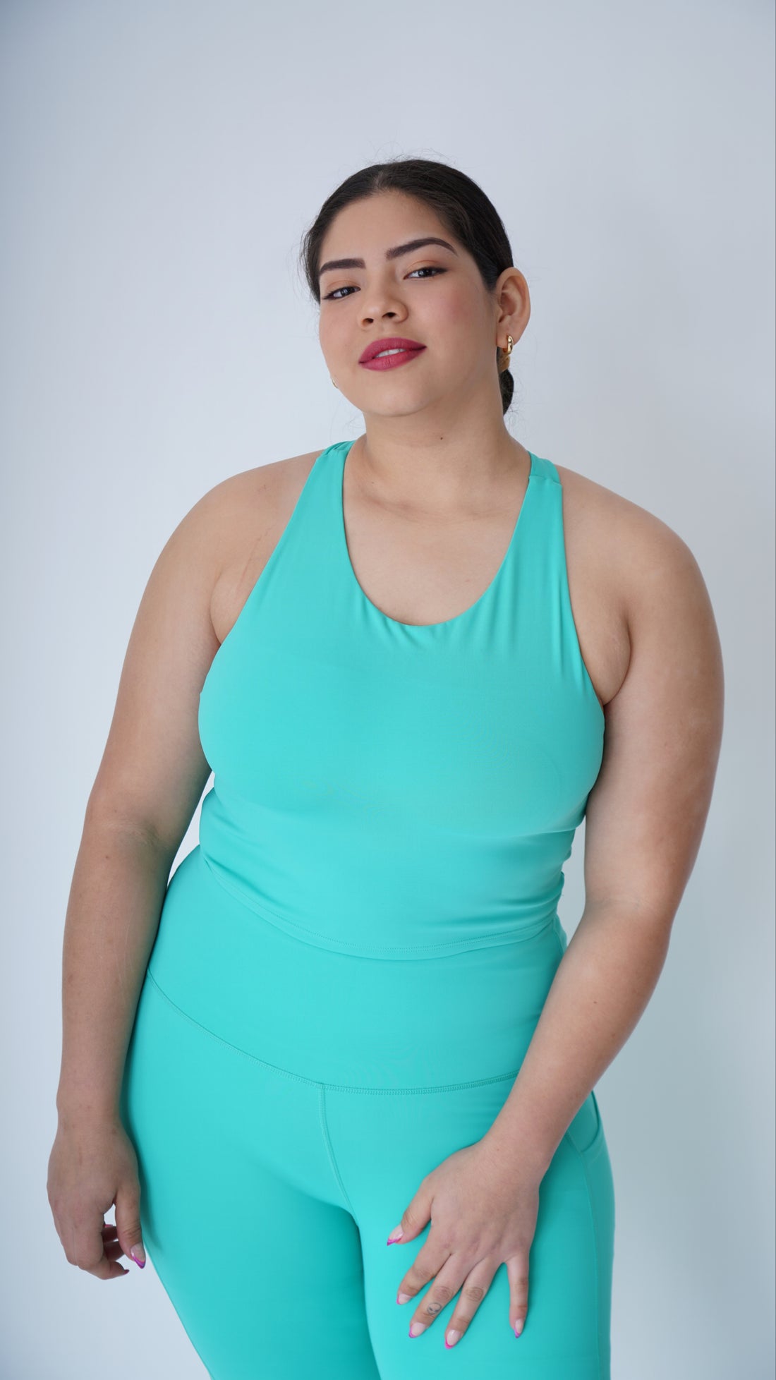 The Curvy Emerald Active Top