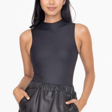 The Sleeveless Mock Neck Bodysuit