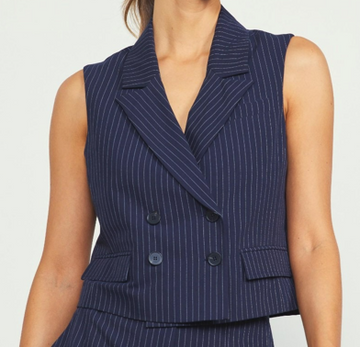 Pinstripe Double Breasted Vest