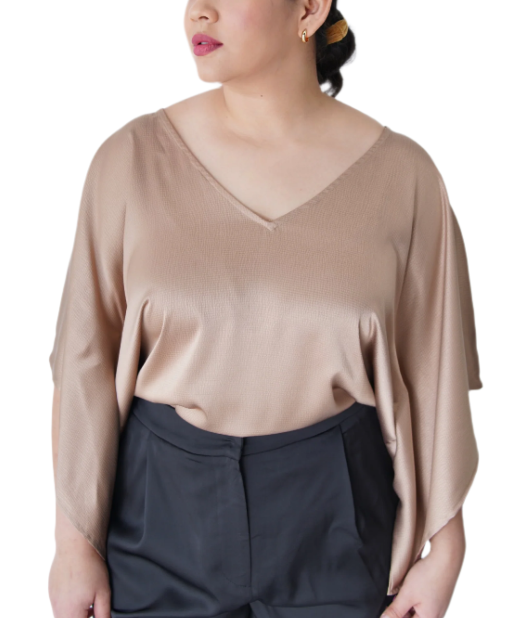 The Flowy V-Neck Satin Top