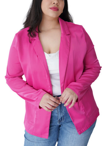 The Curvy Satin Blazer
