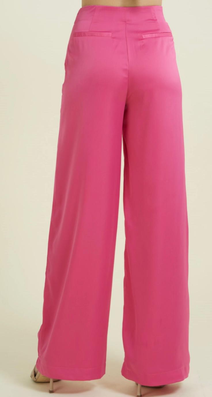 The Satin High Waisted Dressy Pants