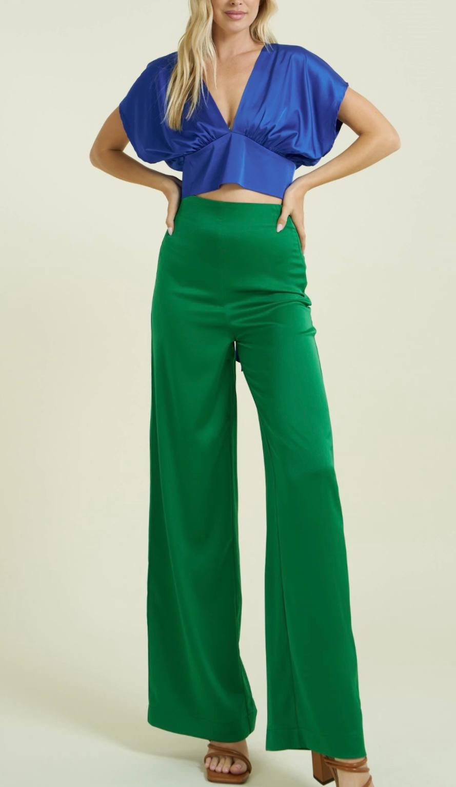 The Satin High Waisted Dressy Pants
