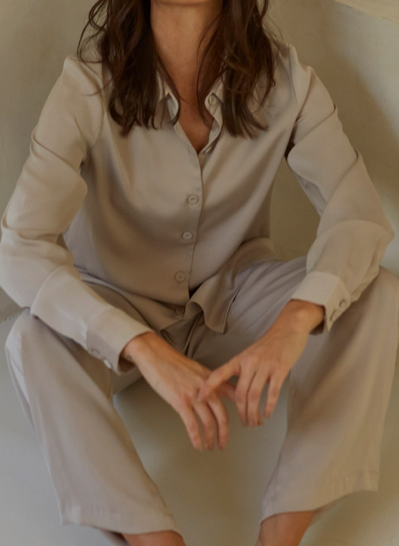 The Zoe Satin Set