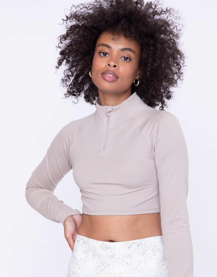 The Cropped Zip Active Top