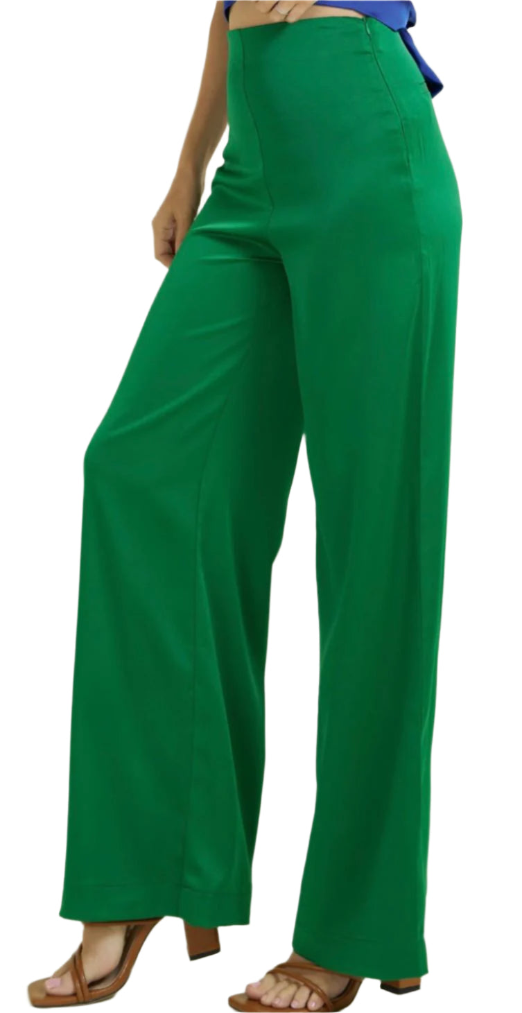 The Satin High Waisted Dressy Pants